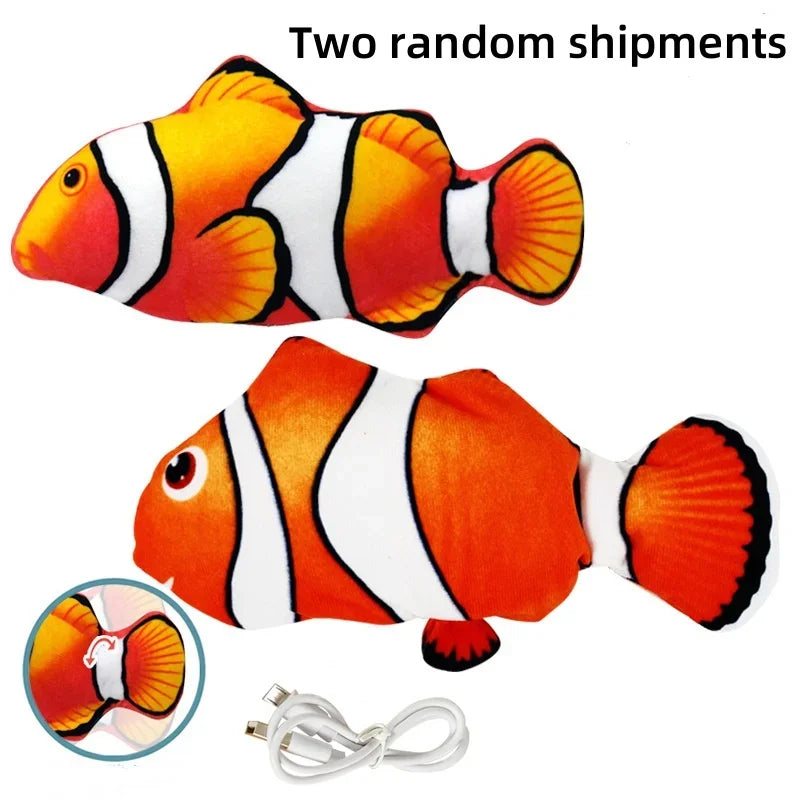 Interactive USB Charger Fish Cat Toy Electric Floppy Chew Toy
