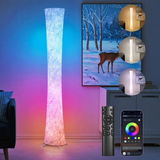 Floor Lamp Smart RGB LED Corner Lamp With Music Sync