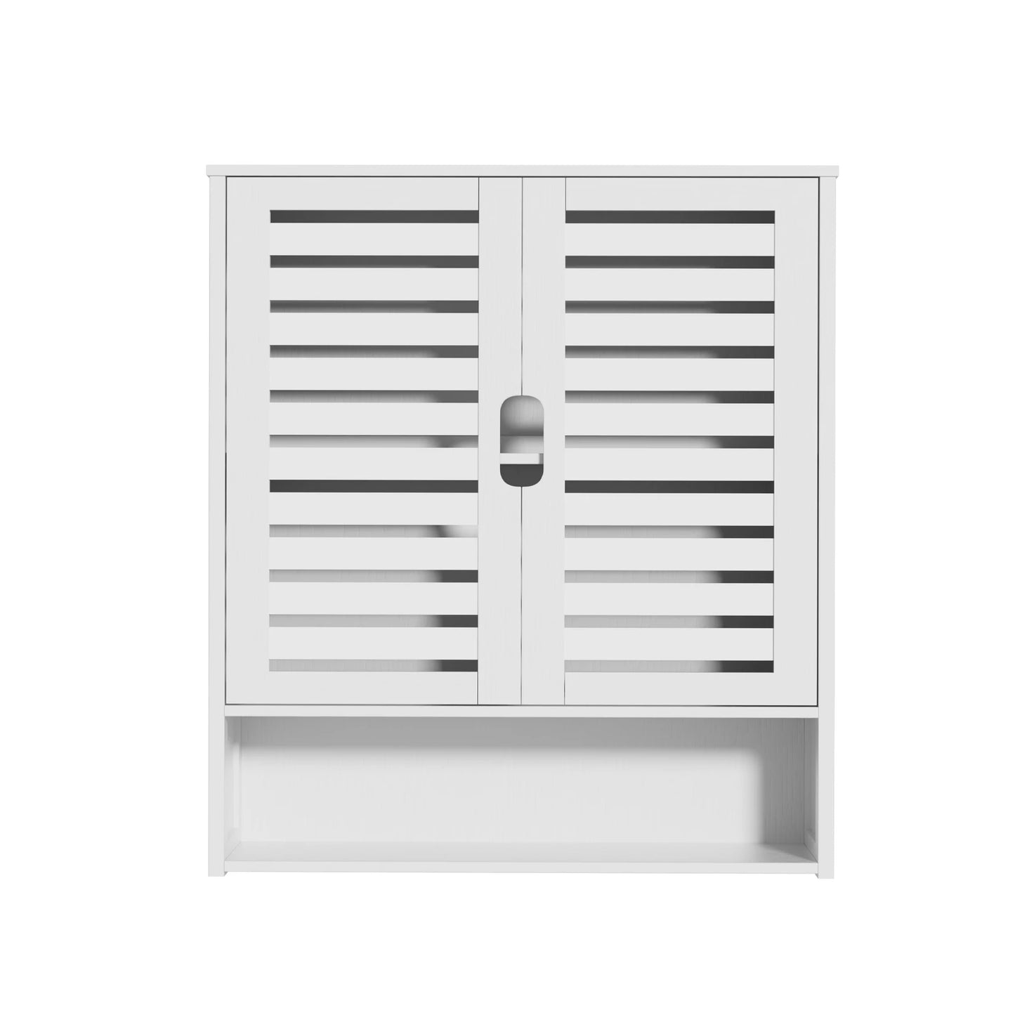 Wisfor Wall Mounted Bamboo Bathroom Cabinet Storage Shelf Medicine Cupboard