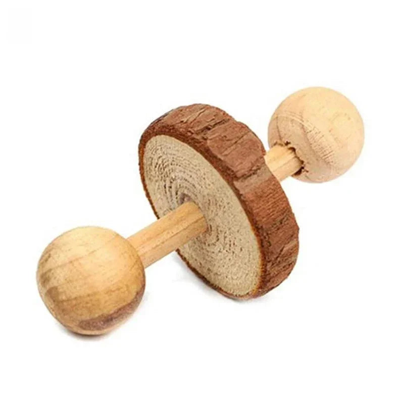 Natural Pine Wood Chew Toys For Small Pets Teeth Grinding