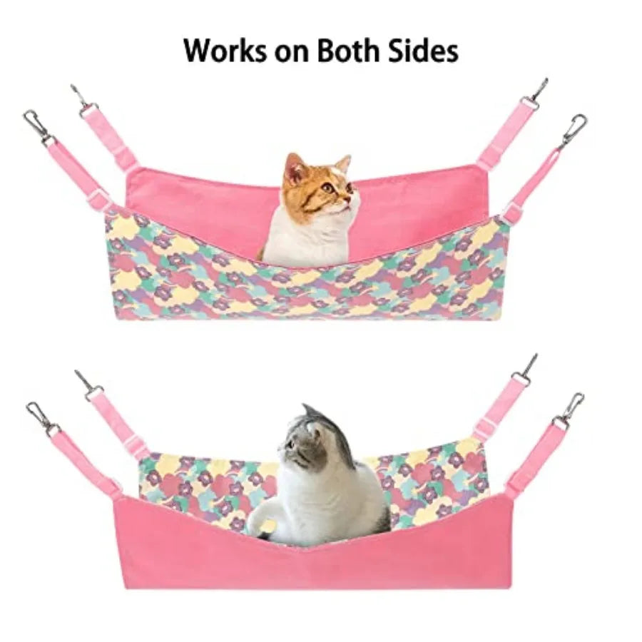 Cat Hanging Hammock Bed For Small Pets With Adjustable Straps