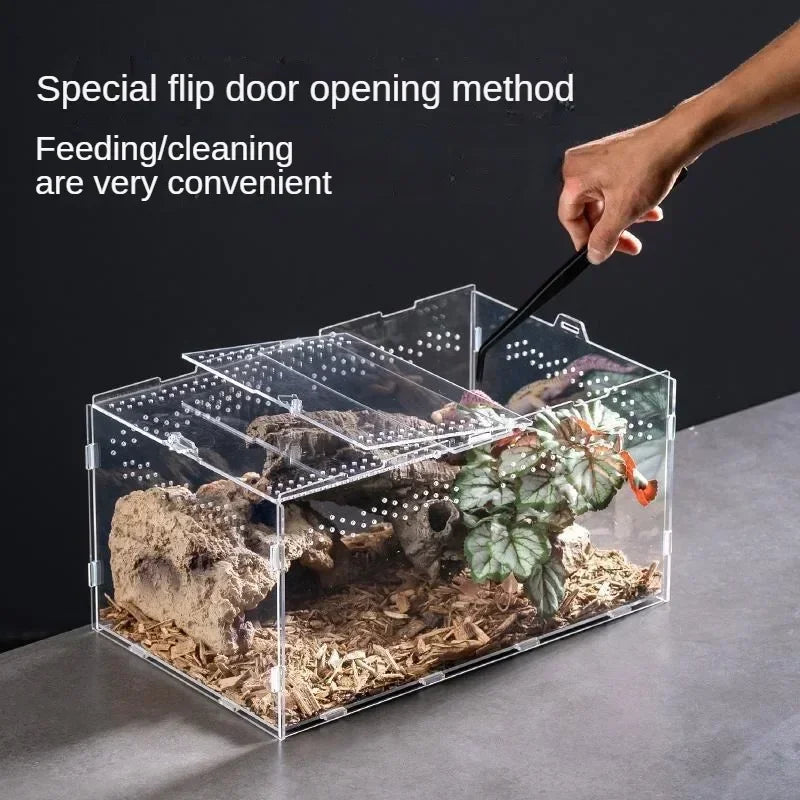 Acrylic Reptile Terrarium Breeding Box Enclosure For Pets