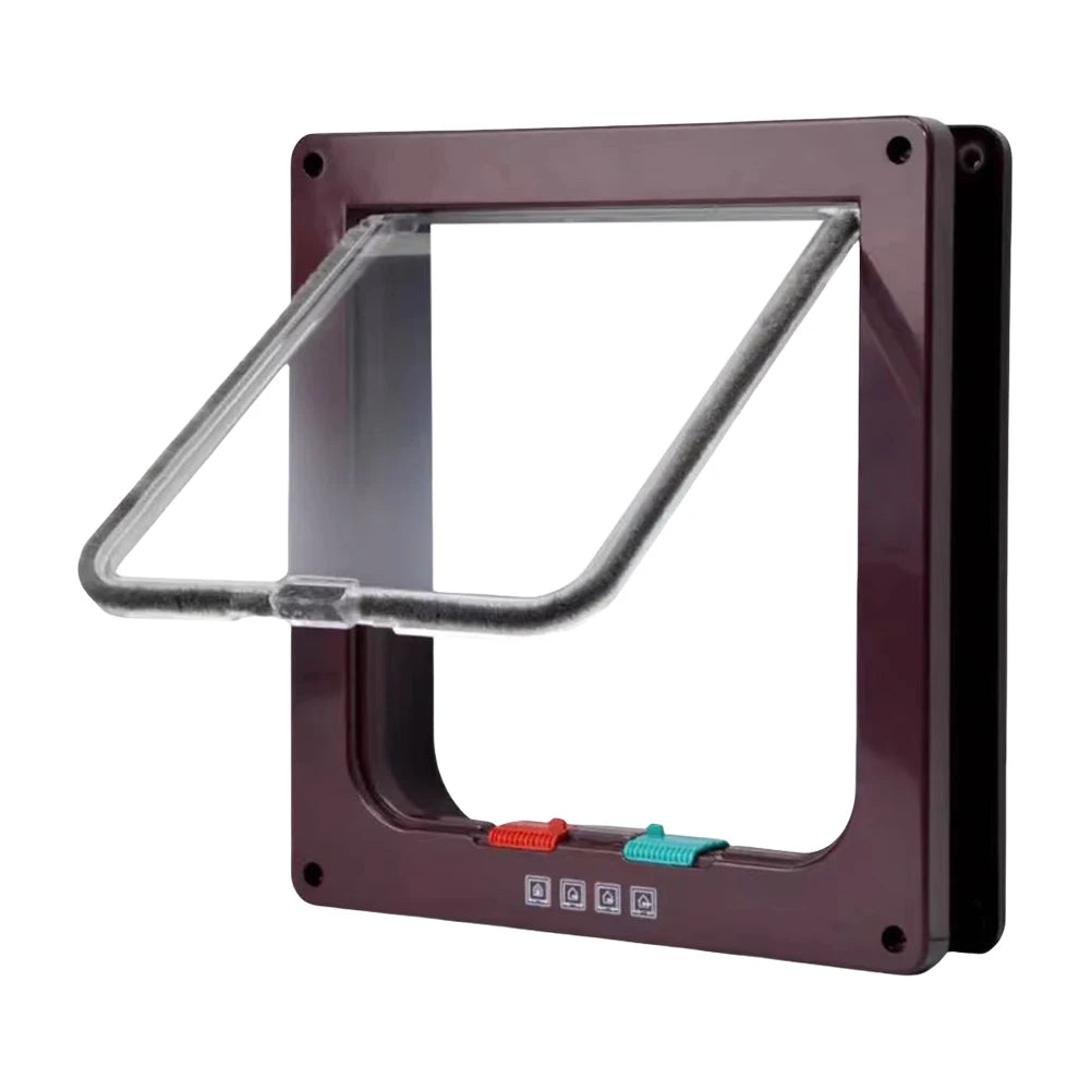 Cat Flap Door With 4 Way Lock ABS Plastic Entryway