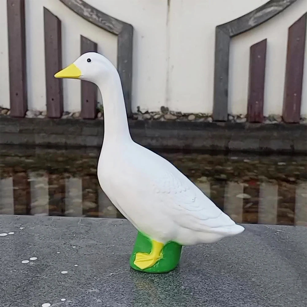 VAKIND White Goose Statue Resin Garden Yard Decor Collection