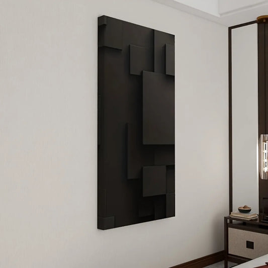 Abstract Geometric Mural Canvas With Pine Wood Frame