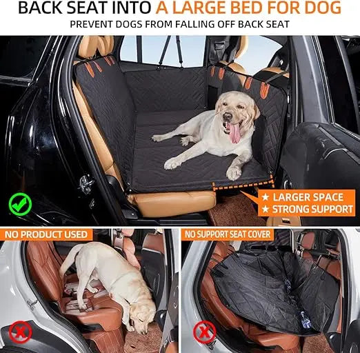 Back Seat Extender Dog Hammock And Car Seat Cover Protector