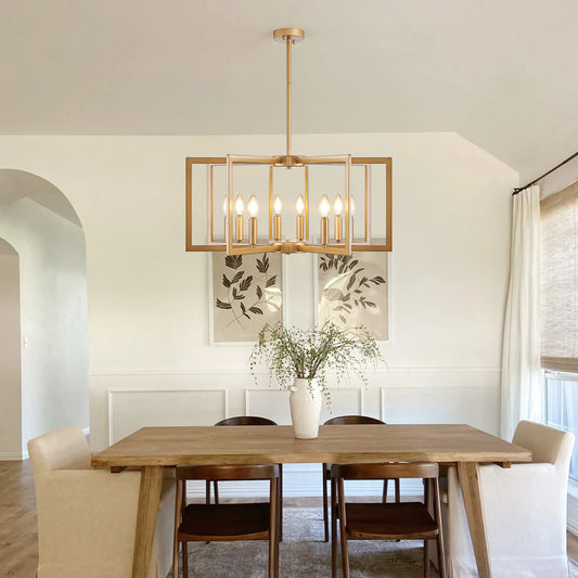 ARLGSITE Geometric Pendant Light Chandelier Industrial Metal Fixture