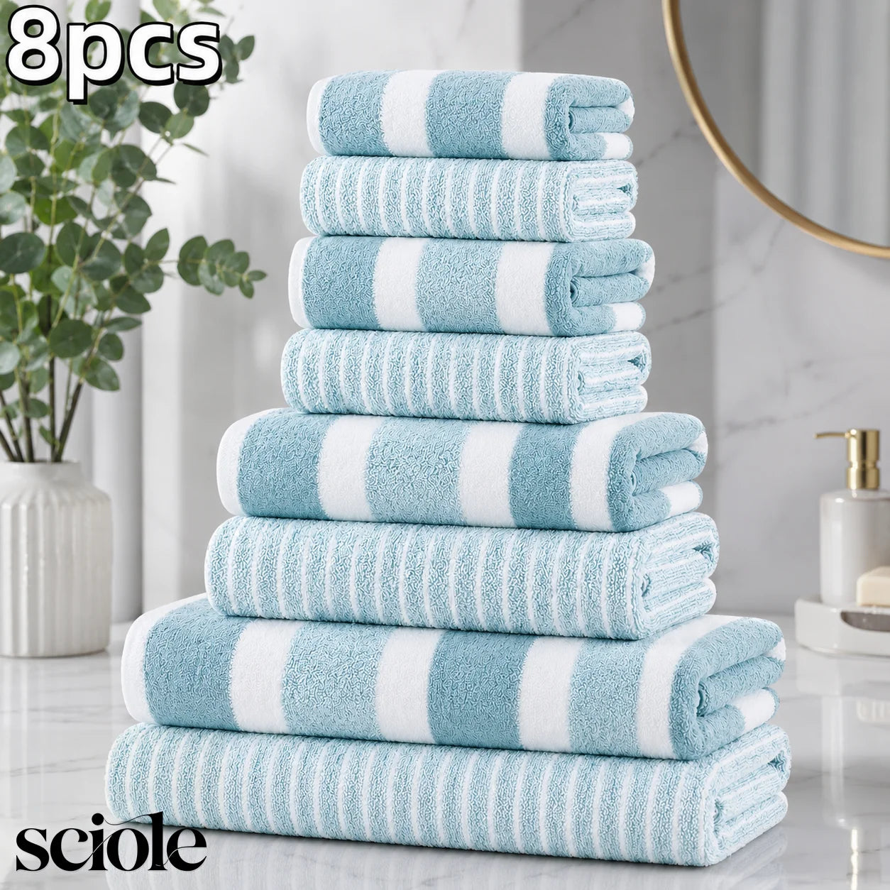 Ultra Absorbent Microfiber Towel Set For Bathroom Spa Use