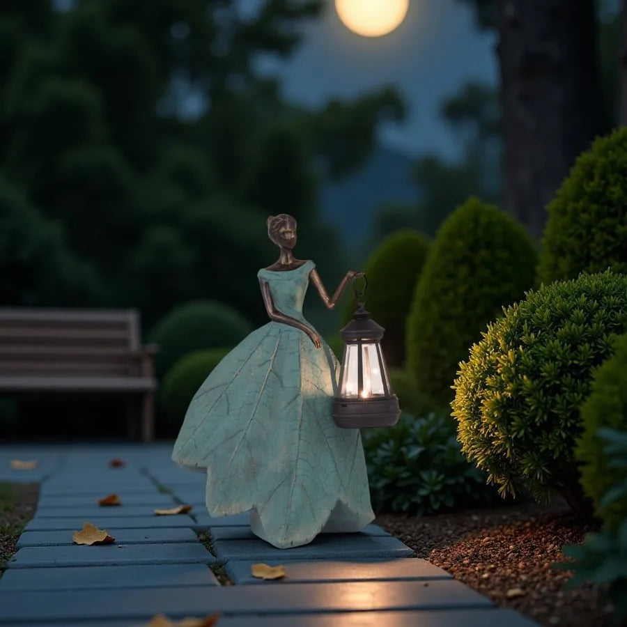 Fairy Statues Solar Outdoor Lights Resin Garden Decor