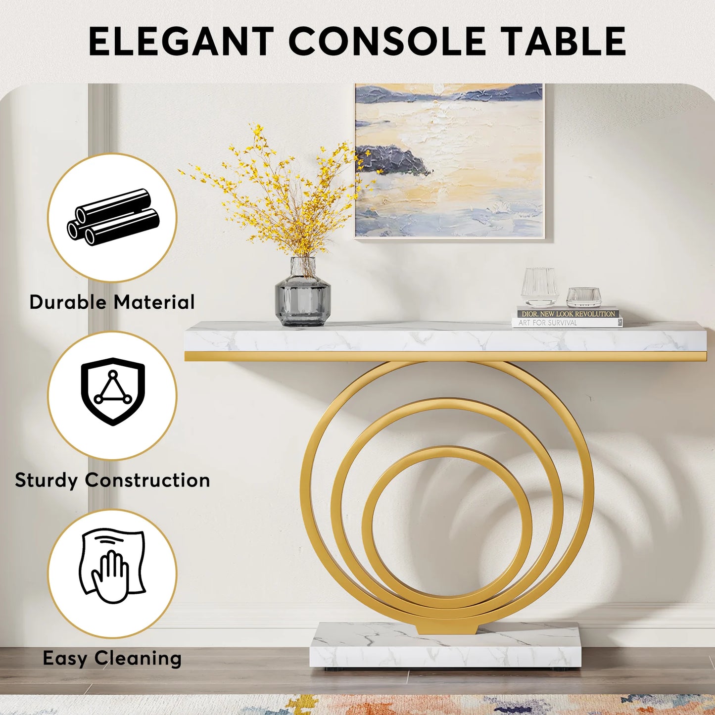 Tribesigns Modern Console Table for Living Room Entryway Decor