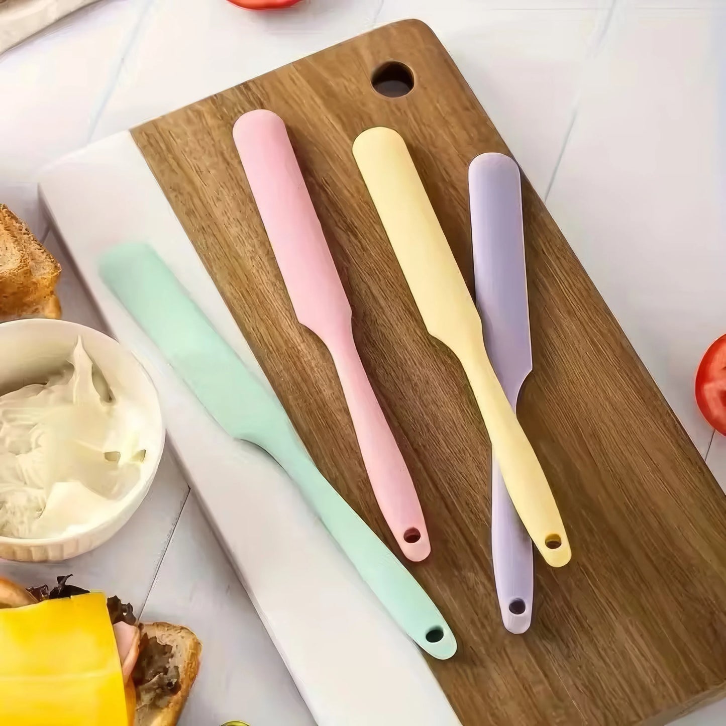 LISM Heat Resistant Silicone Scraper Spatula One Piece Kitchen Tool
