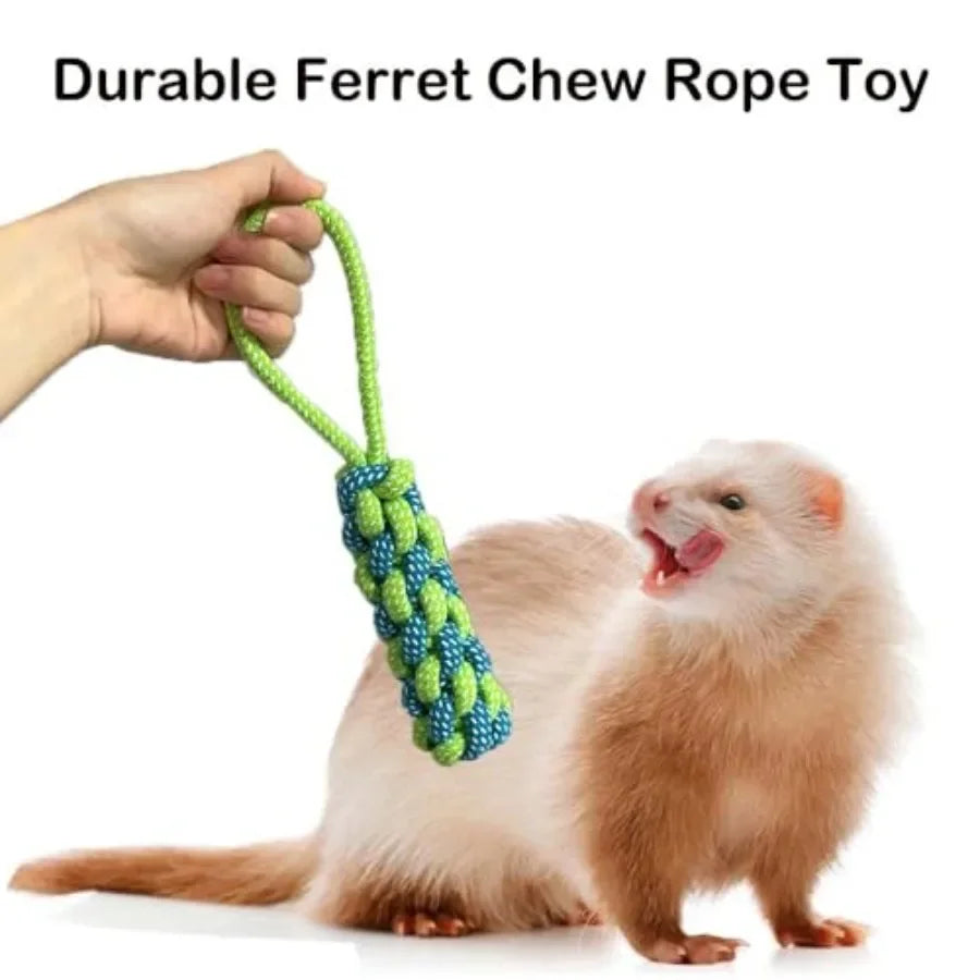 Ferret Chew Toys With Squeakers Durable Tug of War Pack