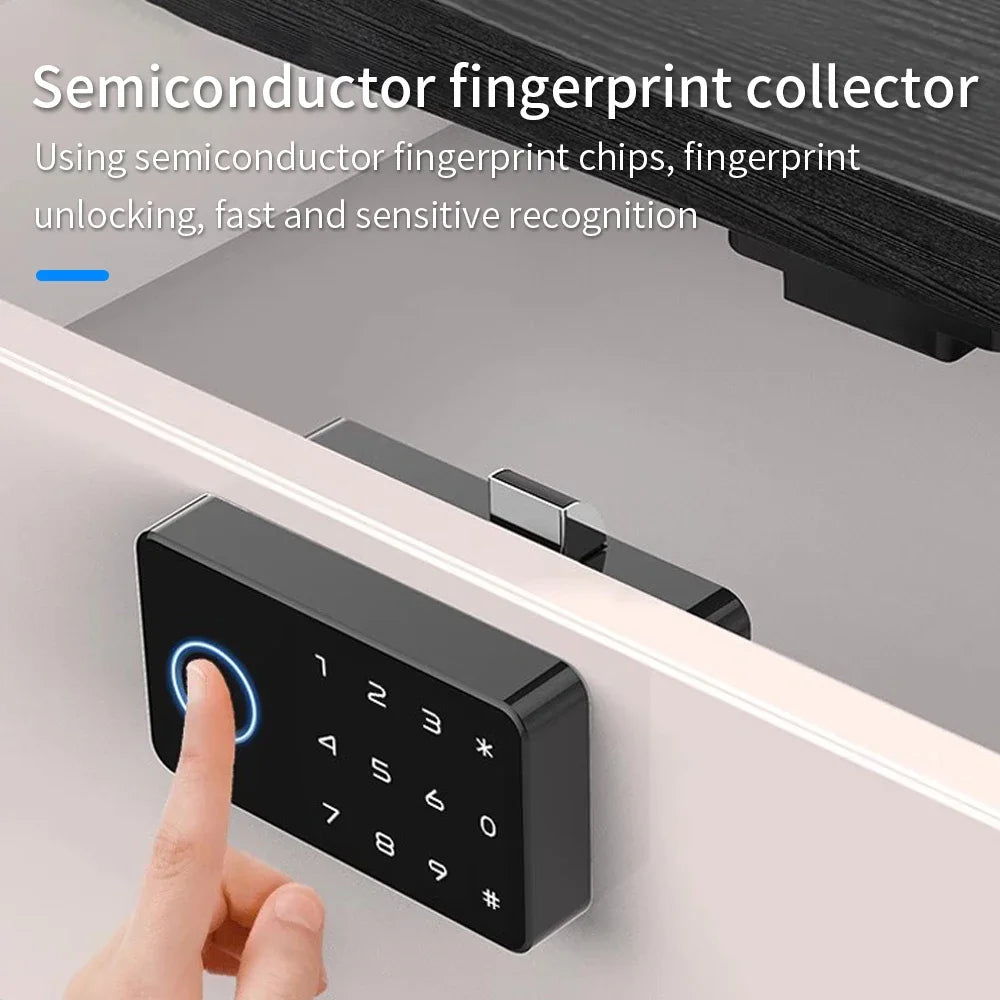 Lucking Door Tuya Smart Fingerprint Cabinet Lock For Furniture