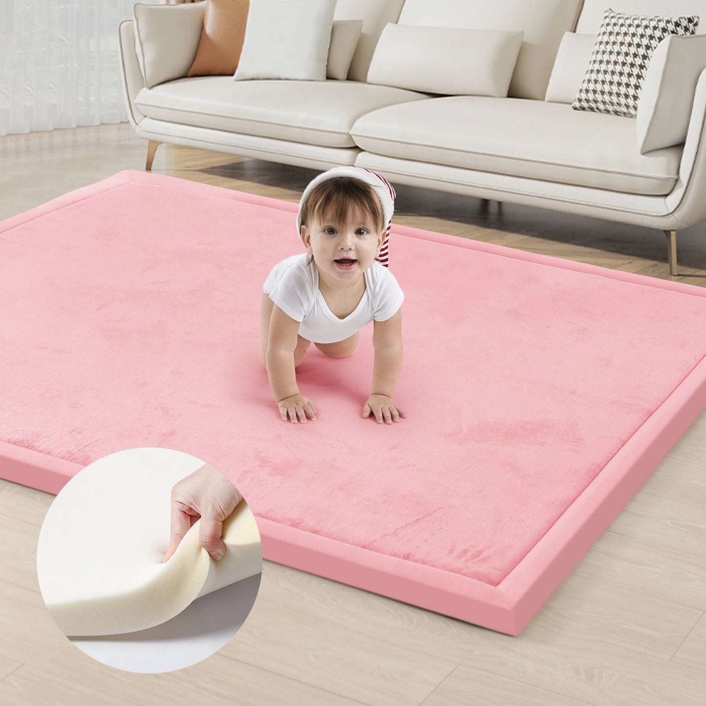Huloo Sleep Memory Foam Floor Carpet With Non Slip Bottom