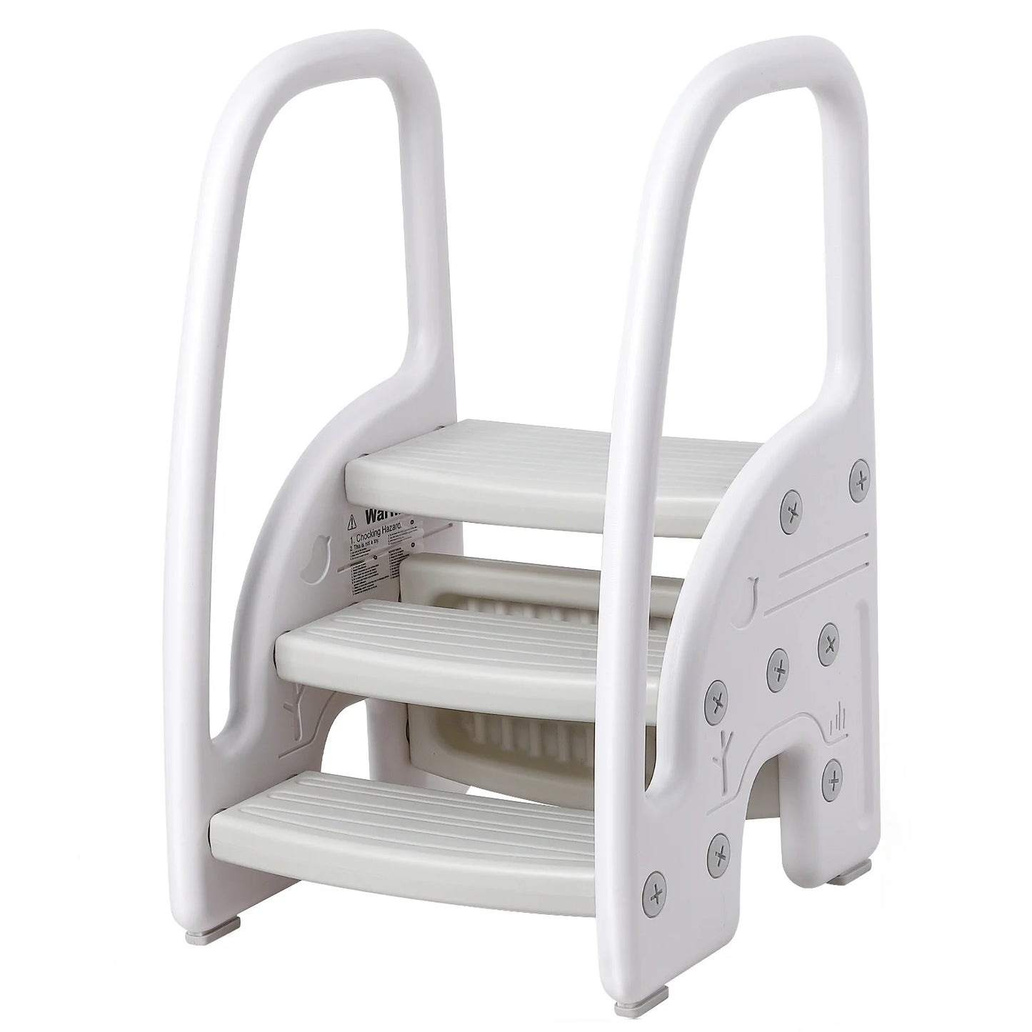 Toddler Step Stool With Handles 3-Step Plastic Stool
