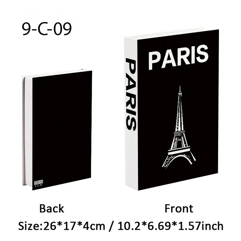 Luxury Fake Book Storage Box Decor Paris Interior Ornaments
