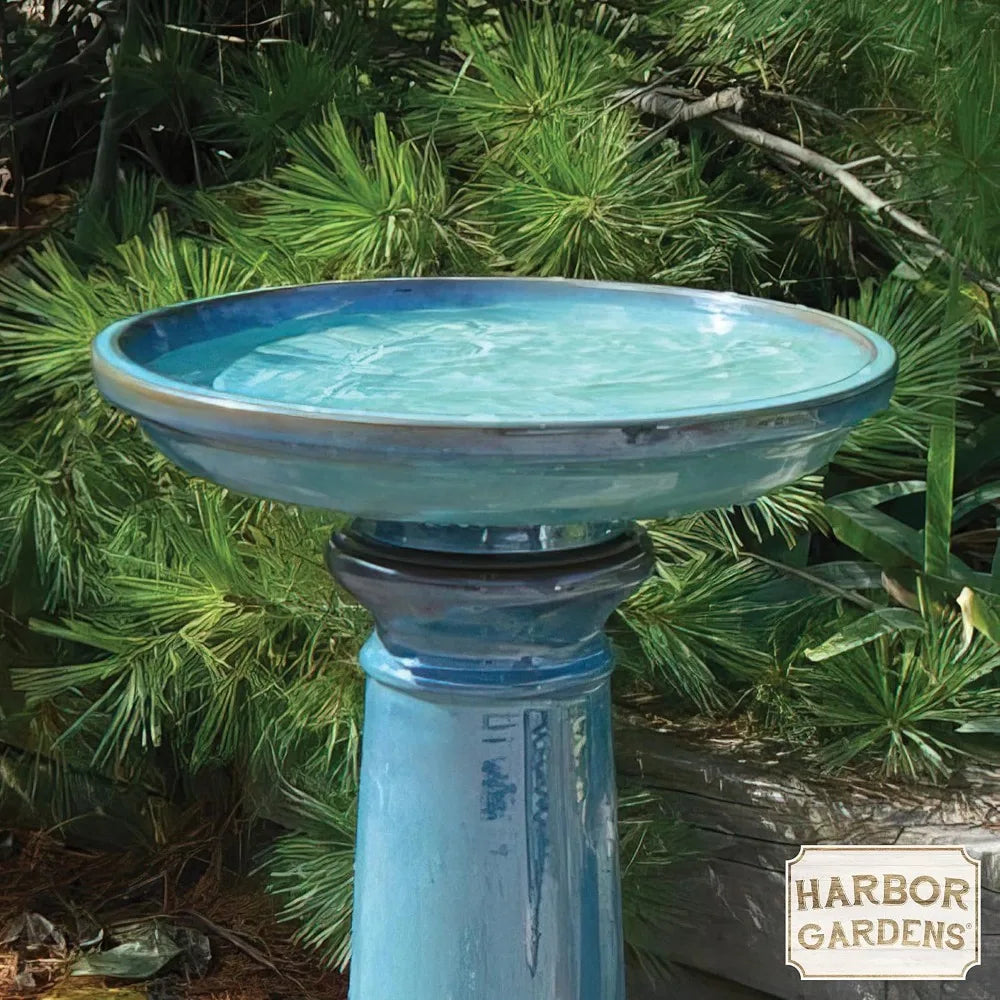 Ceramic Bird Bath For Outdoors Durable Garden Water Feature
