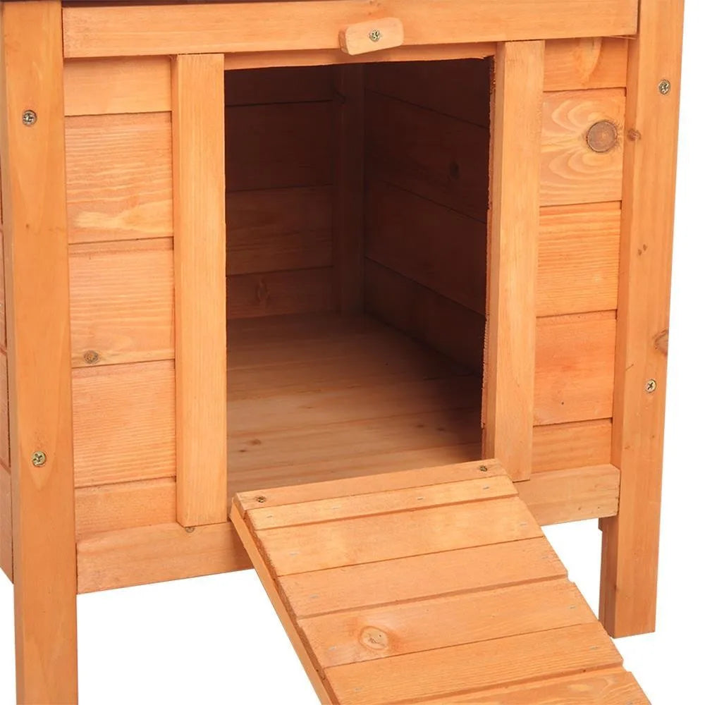Weatherproof Outdoor Wooden Bunny Hutch for Small Pets