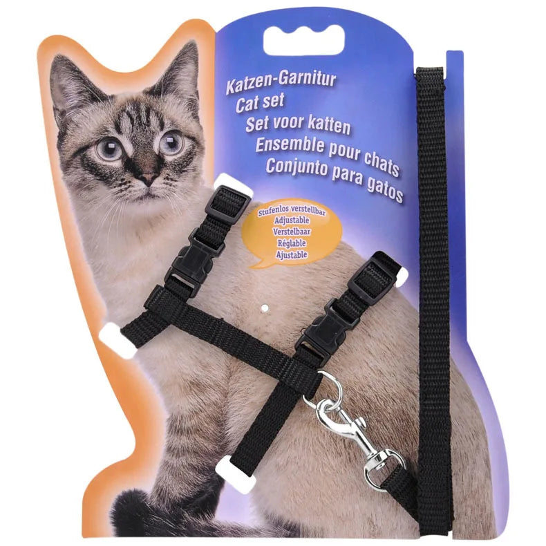 Adjustable Nylon Cat Collar And Leash Set For Cats
