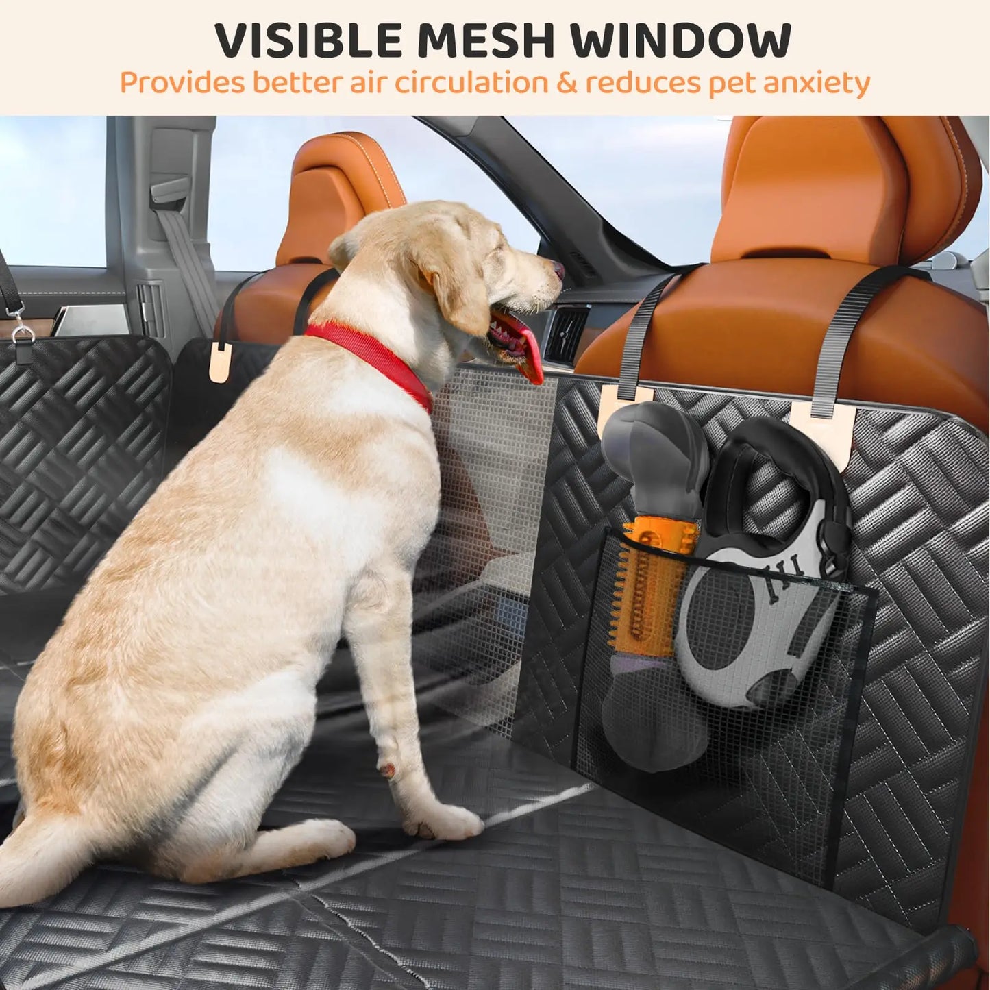 NONECN Car Rear Seat Dog Cover with Washable Extender
