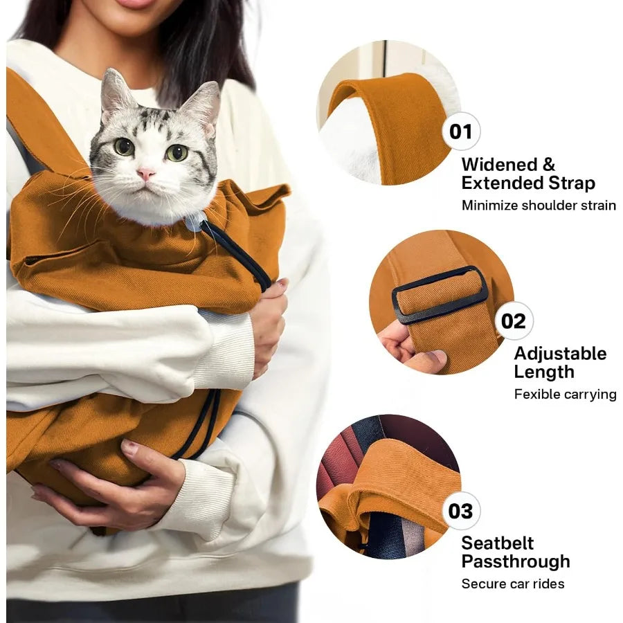 Cozy Travel Cat Carrier Pouch Soft Sided Sling Bag