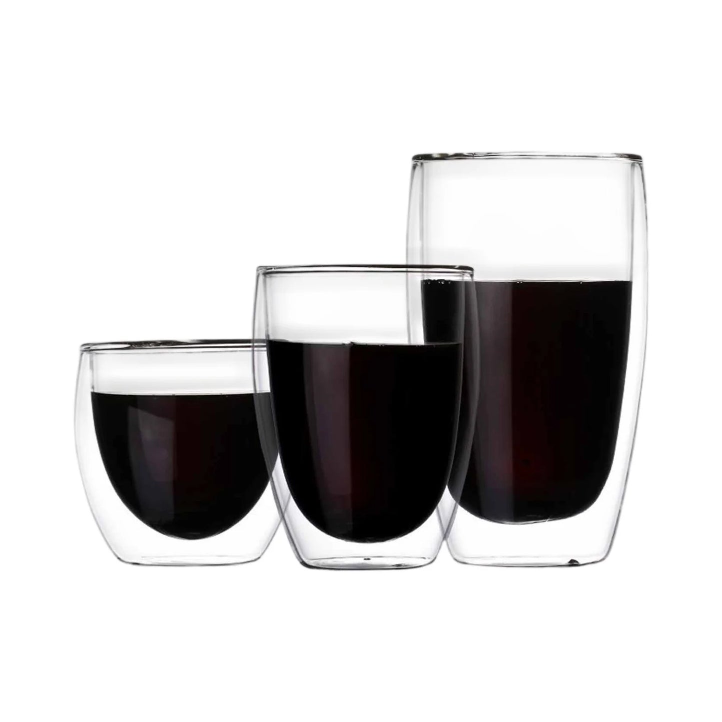 Double Wall Glass Tumbler Insulated Coffee Tea Cup Daily Use