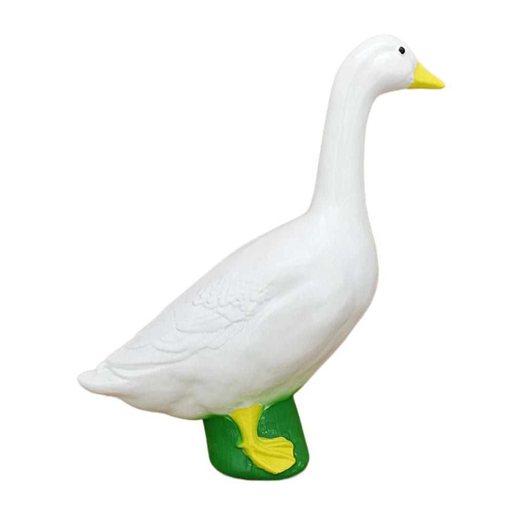VAKIND White Goose Statue Resin Garden Yard Decor Collection