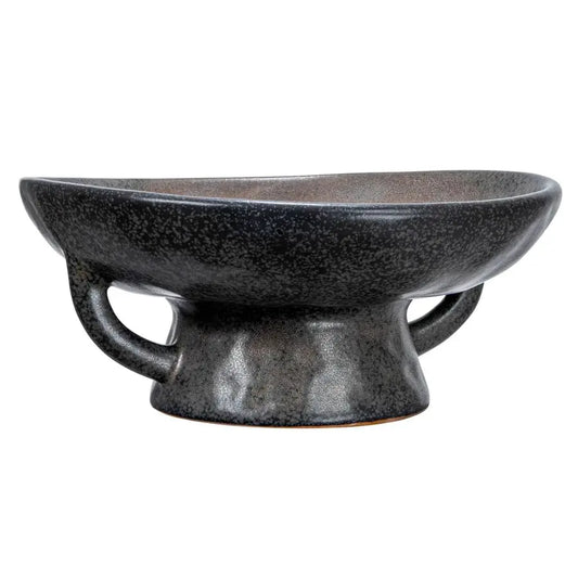 XMSJ Stoneware Bowl With Handle And Base Reactive Glaze