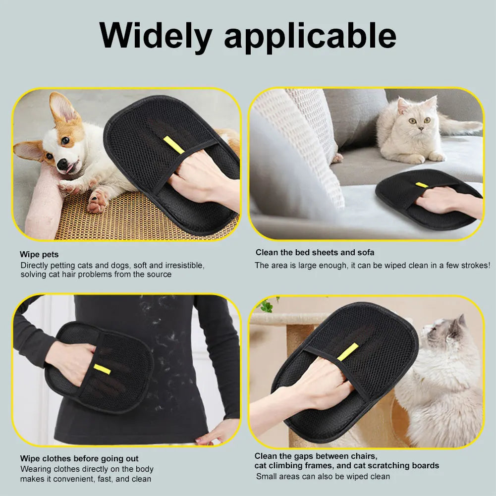 APWIKOGERH Deshedding Pet Grooming Gloves For Dog Cat Rabbit