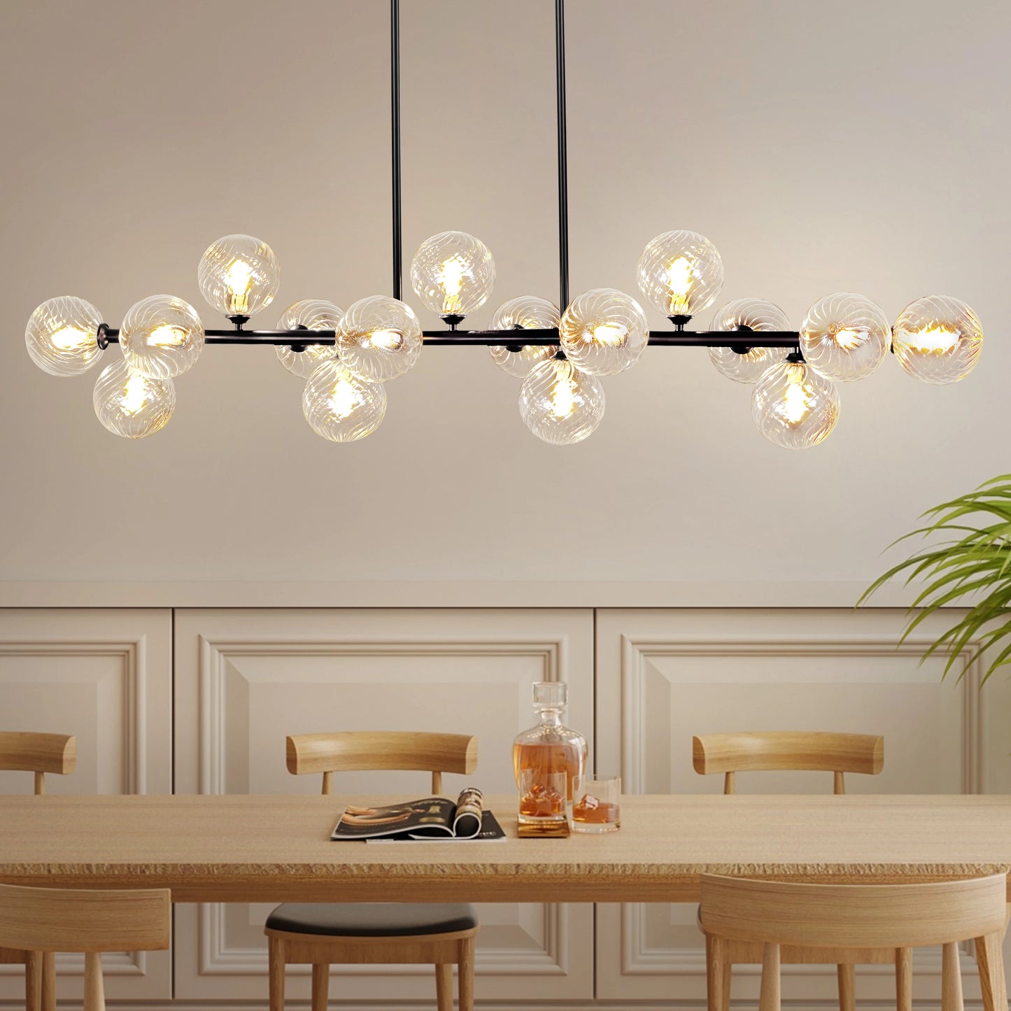 Mid Century Modern Sputnik Chandelier For Dining Room And Kitchen