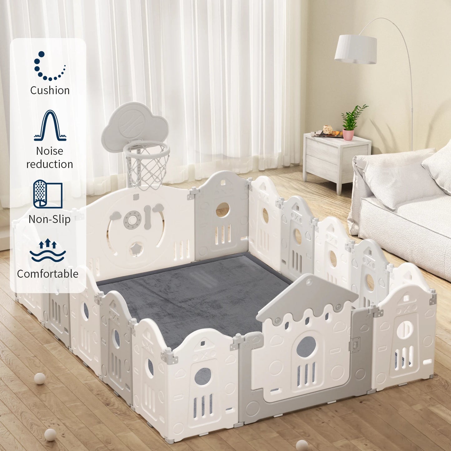 Huloo Sleep Memory Foam Floor Carpet With Non Slip Bottom