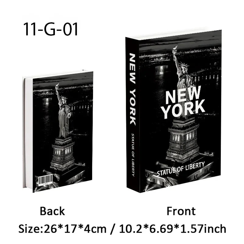 Luxury Fake Book Storage Box Decor Paris Interior Ornaments