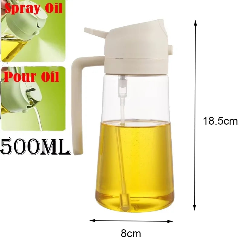 Pour And Spray Oil Dispenser Bottle For Olive Oil