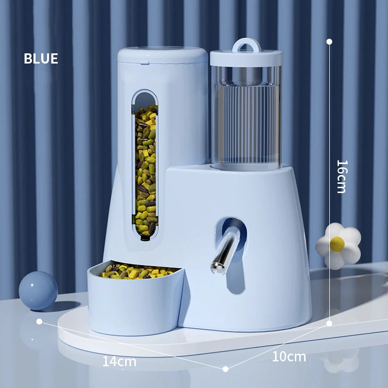 2 In 1 Hamster Water Bottle And Food Bowl Automatic Fountain