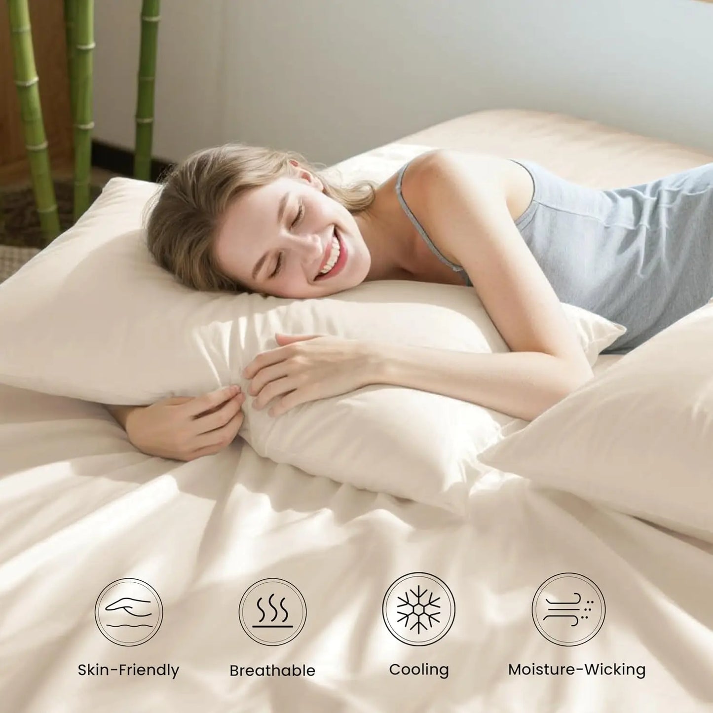 Bamboo Rayon Sheet Set 4 Piece With Deep Pocket Cooling