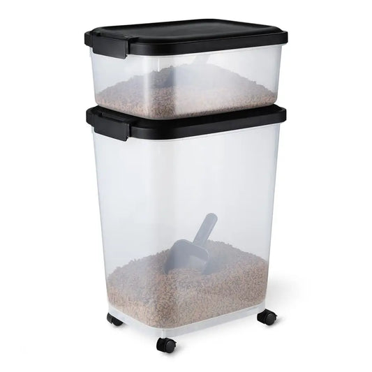 Pet Food Storage Containers With Scoop Durable BPA Free Plastic