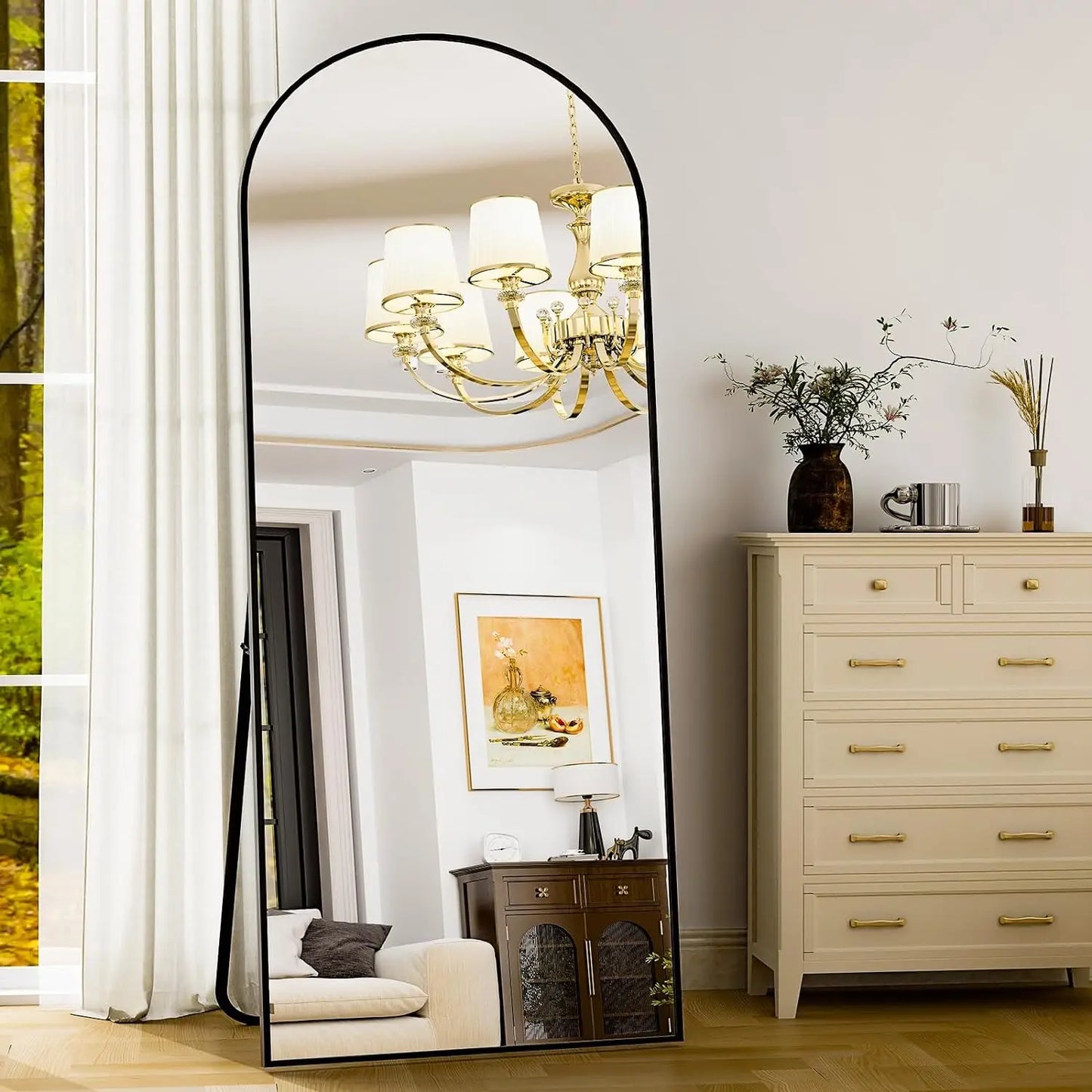 HARRITPURE Full Length Mirror With Aluminum Alloy Frame