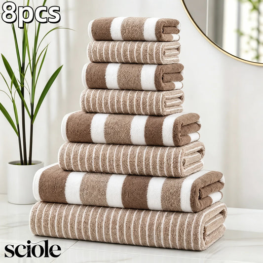 Ultra Absorbent Microfiber Towel Set For Bathroom Spa Use