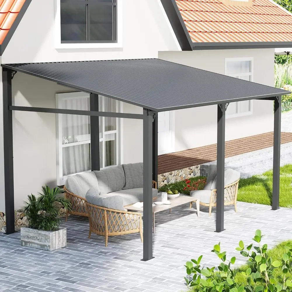 Outdoor Hardtop Gazebo With Galvanized Steel Roof Shelter