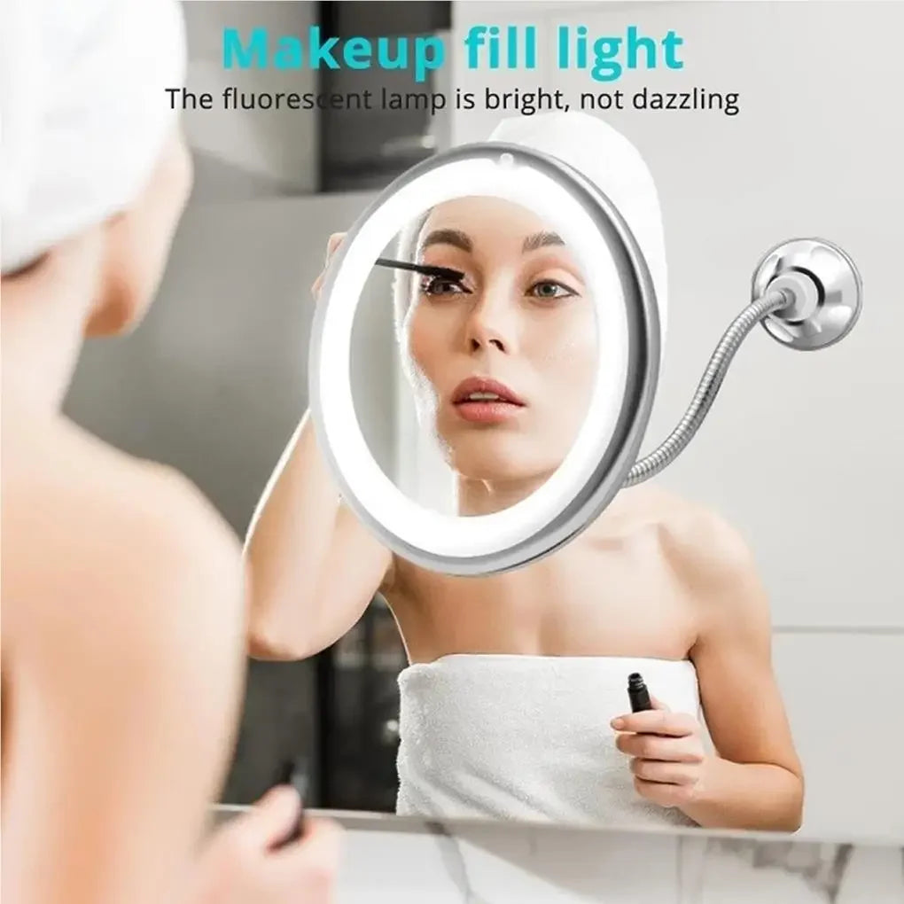 Rotation Makeup Mirror With LED Light Magnifying Tool