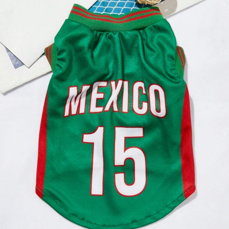 Mesh Breathable Dog Clothes Jersey For Pets Summer T Shirts