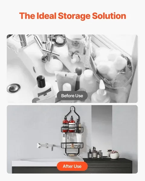 Shower Caddy 3-Tier Hanging Organizer With Soap Holder And Hooks