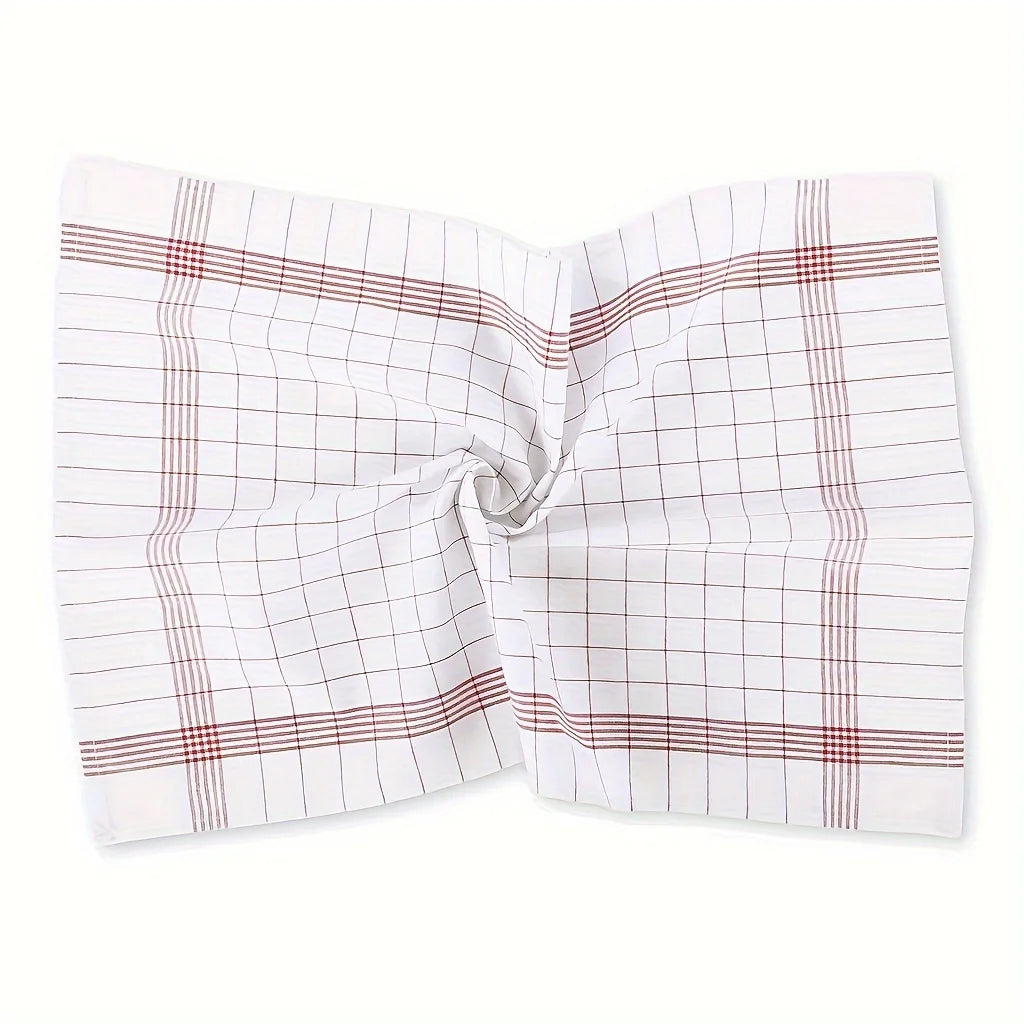 Classic Plaid Dish Towel Scouring Pad Polyester Cloth