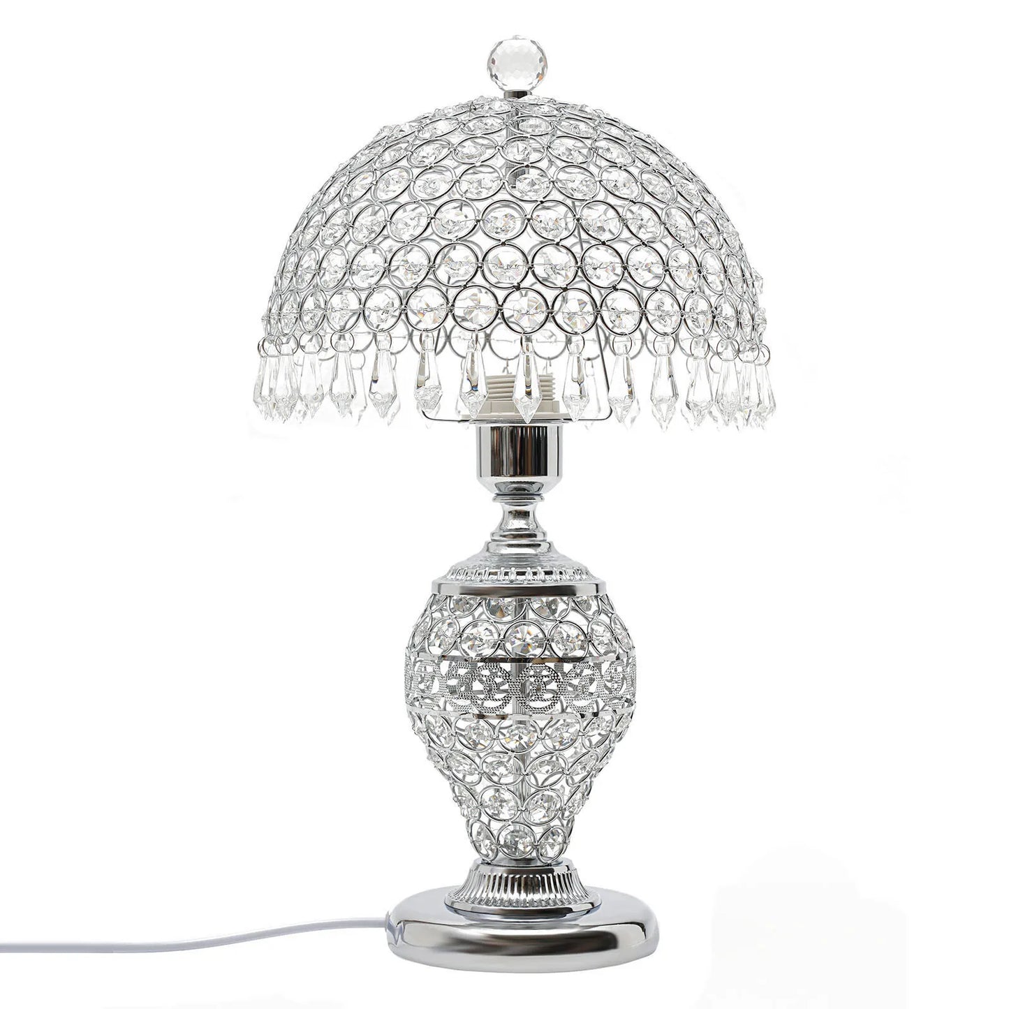 Crystal Table Lamp With Hanging Drops E27 For Modern Living Rooms