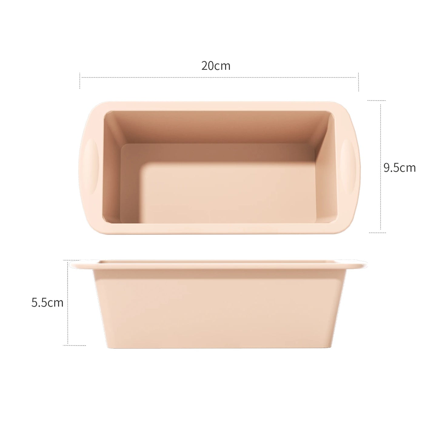 Food Grade Silicone Baking Molds Nonstick Rectangular Cake Pans