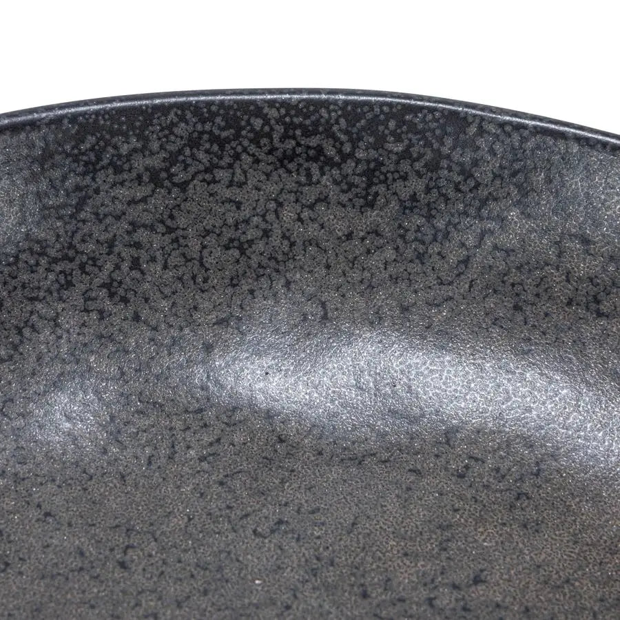 XMSJ Stoneware Bowl With Handle And Base Reactive Glaze