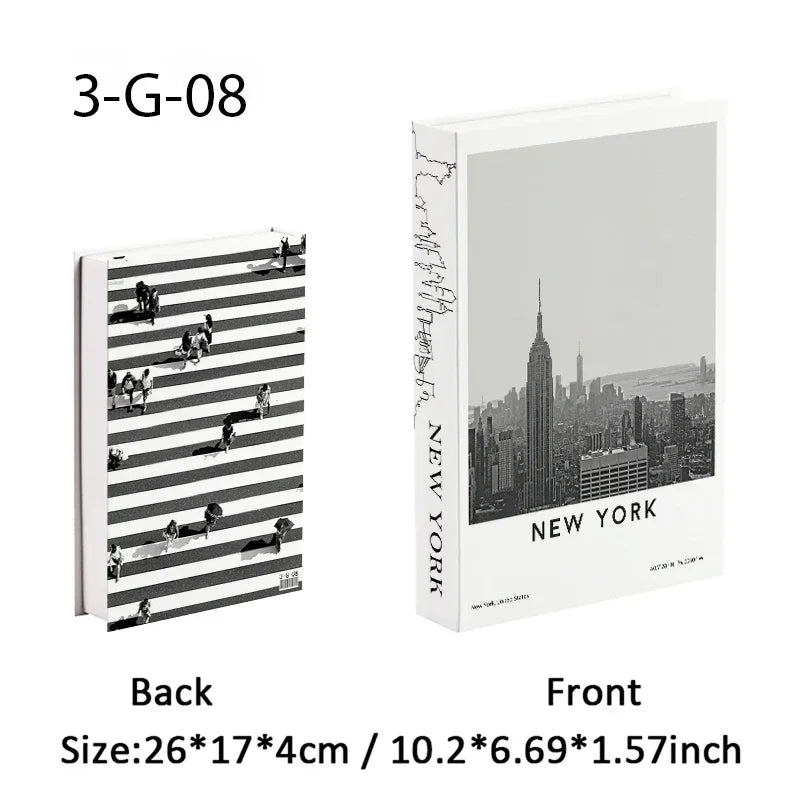 Luxury Fake Book Storage Box Decor Paris Interior Ornaments