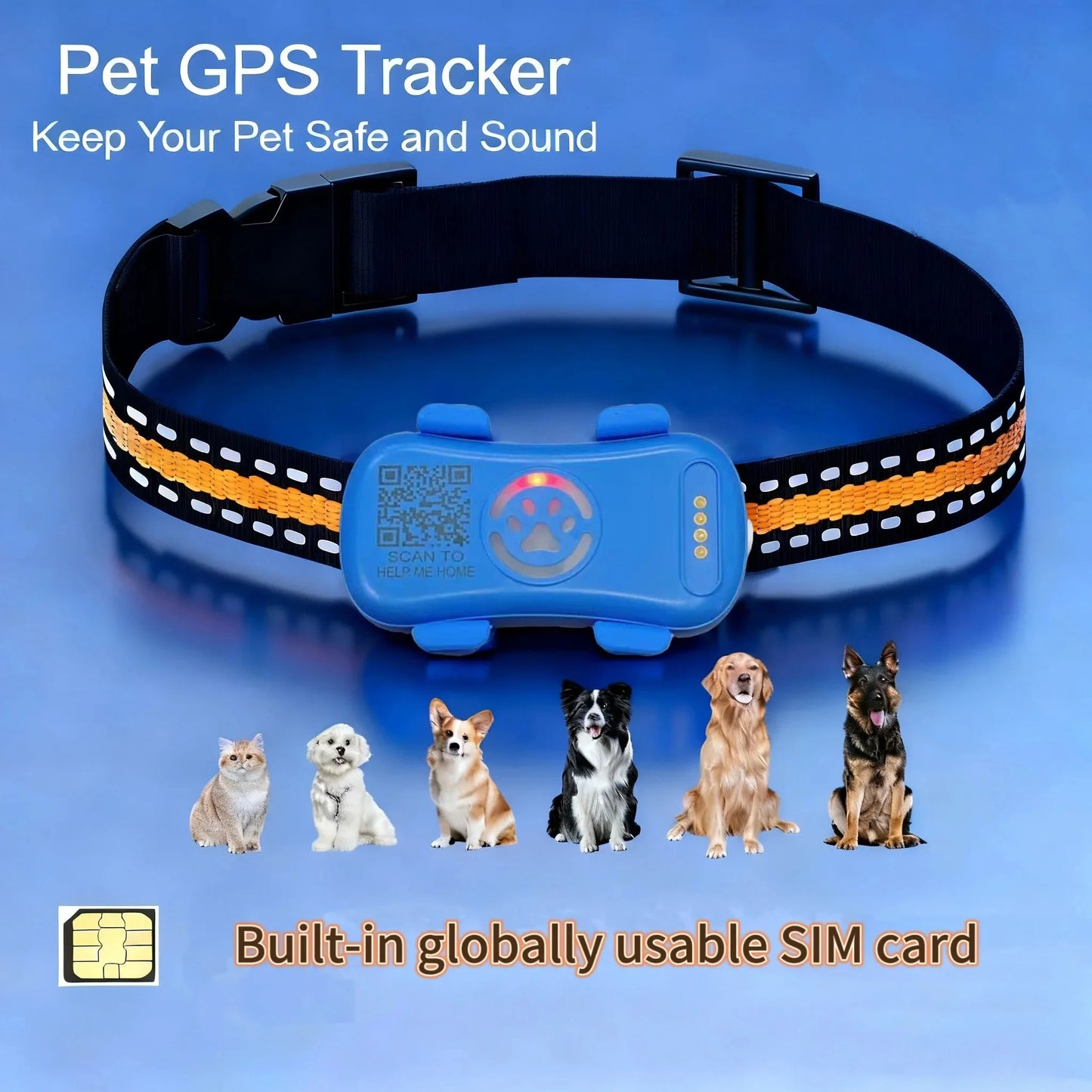 WANWAYTECH GPS Pet Tracker for Dogs and Cats Real Time