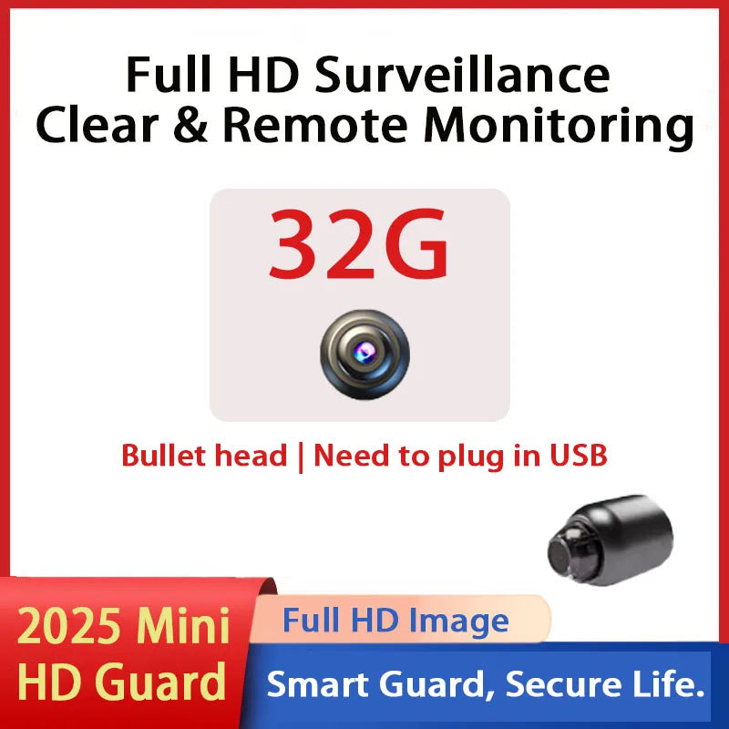 D Brand 1080P Mini Wireless Surveillance Camera With Built-In Battery