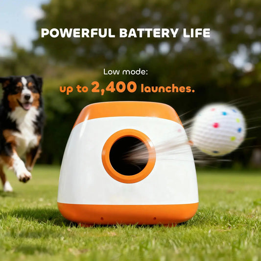 Automatic Dog Ball Launcher Cordless Fetch Toy Remote 3 Distances